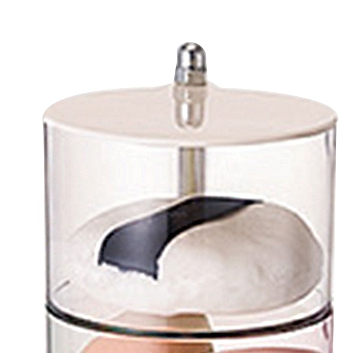 Multi Layer Powder Puff Organizer Breathable Dustproof Earring White Rotatable Container for Home 2 Tiers V1294-YM0521-3117220311313