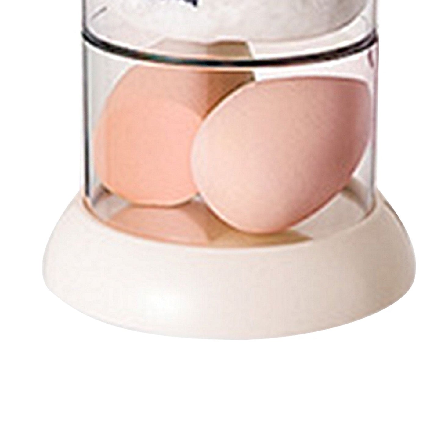 Multi Layer Powder Puff Organizer Breathable Dustproof Earring White Rotatable Container for Home 2 Tiers V1294-YM0521-3117220311313