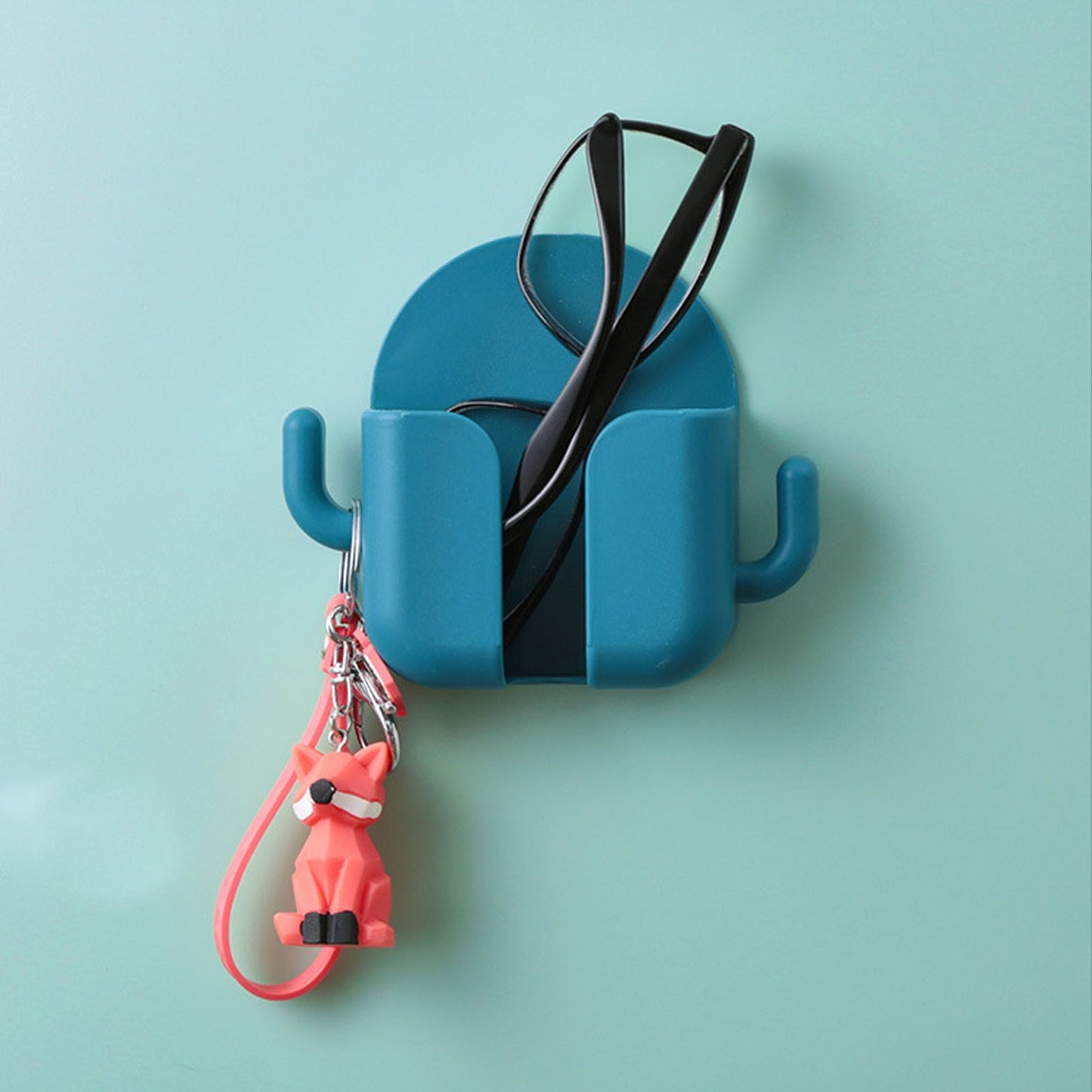 Self Adhesive Wall Mount Cell Phone Holder Wall Mount Phone Charging Holder for Home Office Bedroom Green V1294-YM0521-3117230003014