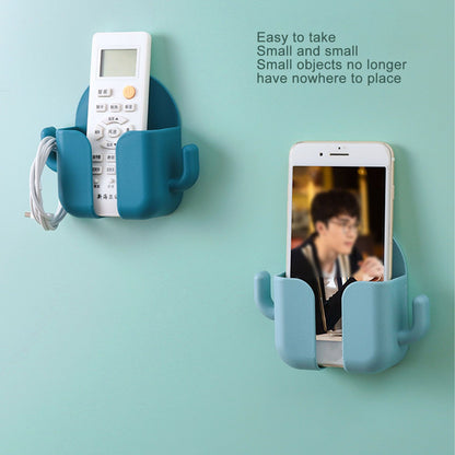 Self Adhesive Wall Mount Cell Phone Holder Wall Mount Phone Charging Holder for Home Office Bedroom Green V1294-YM0521-3117230003014