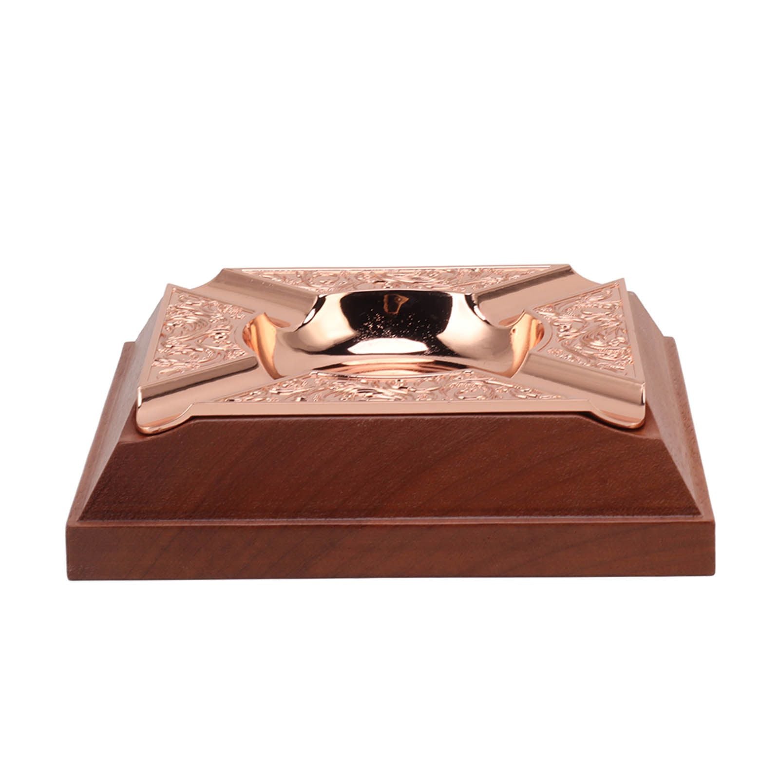 Engraved Print Cigar Ashtray Plated Vintage Practical Household Cigarette Ashtray for Home Copper Plating V1294-YM0521-3117230006111