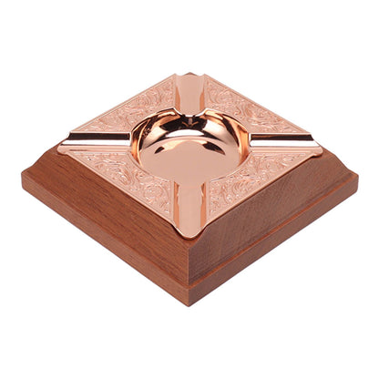 Engraved Print Cigar Ashtray Plated Vintage Practical Household Cigarette Ashtray for Home Copper Plating V1294-YM0521-3117230006111