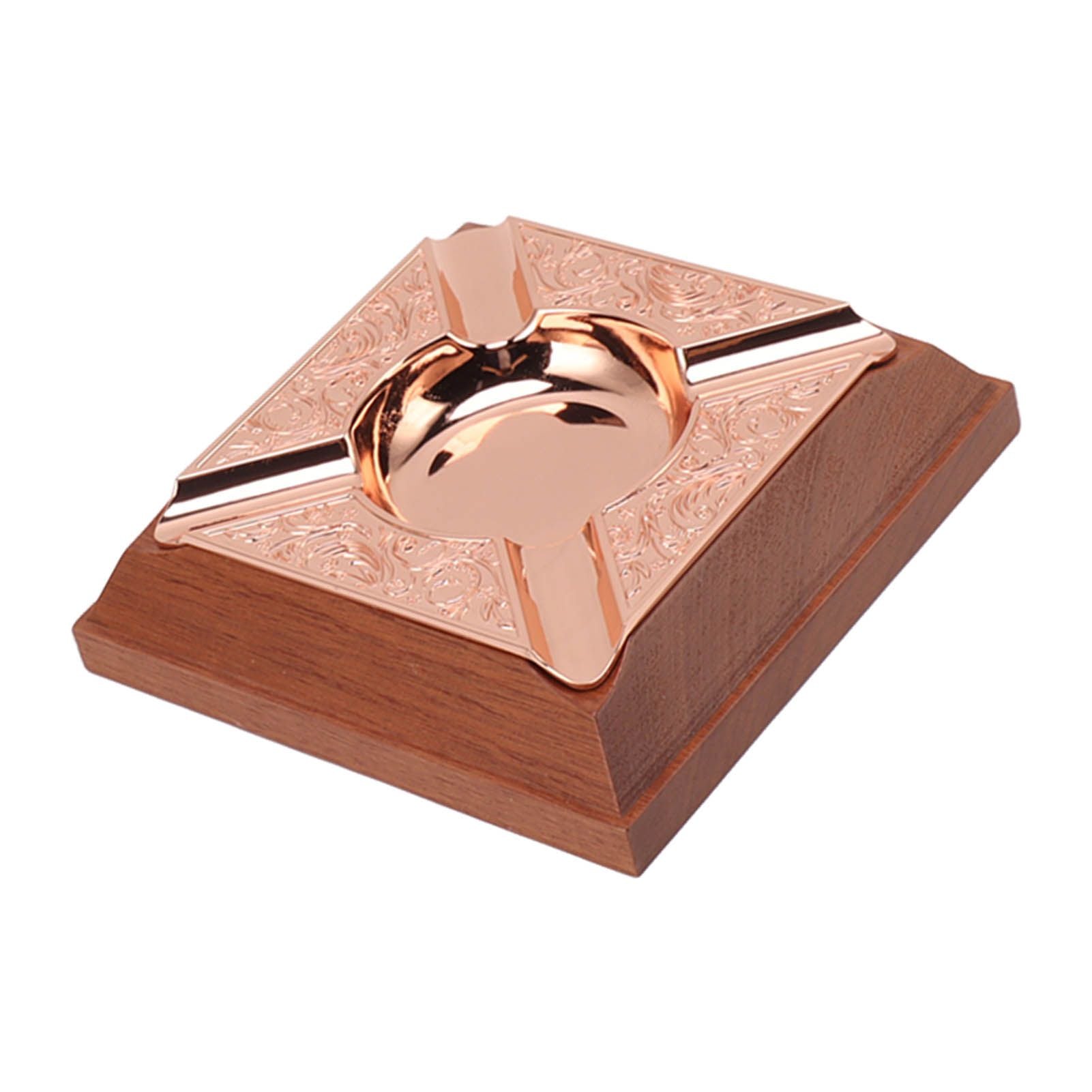Engraved Print Cigar Ashtray Plated Vintage Practical Household Cigarette Ashtray for Home Copper Plating V1294-YM0521-3117230006111