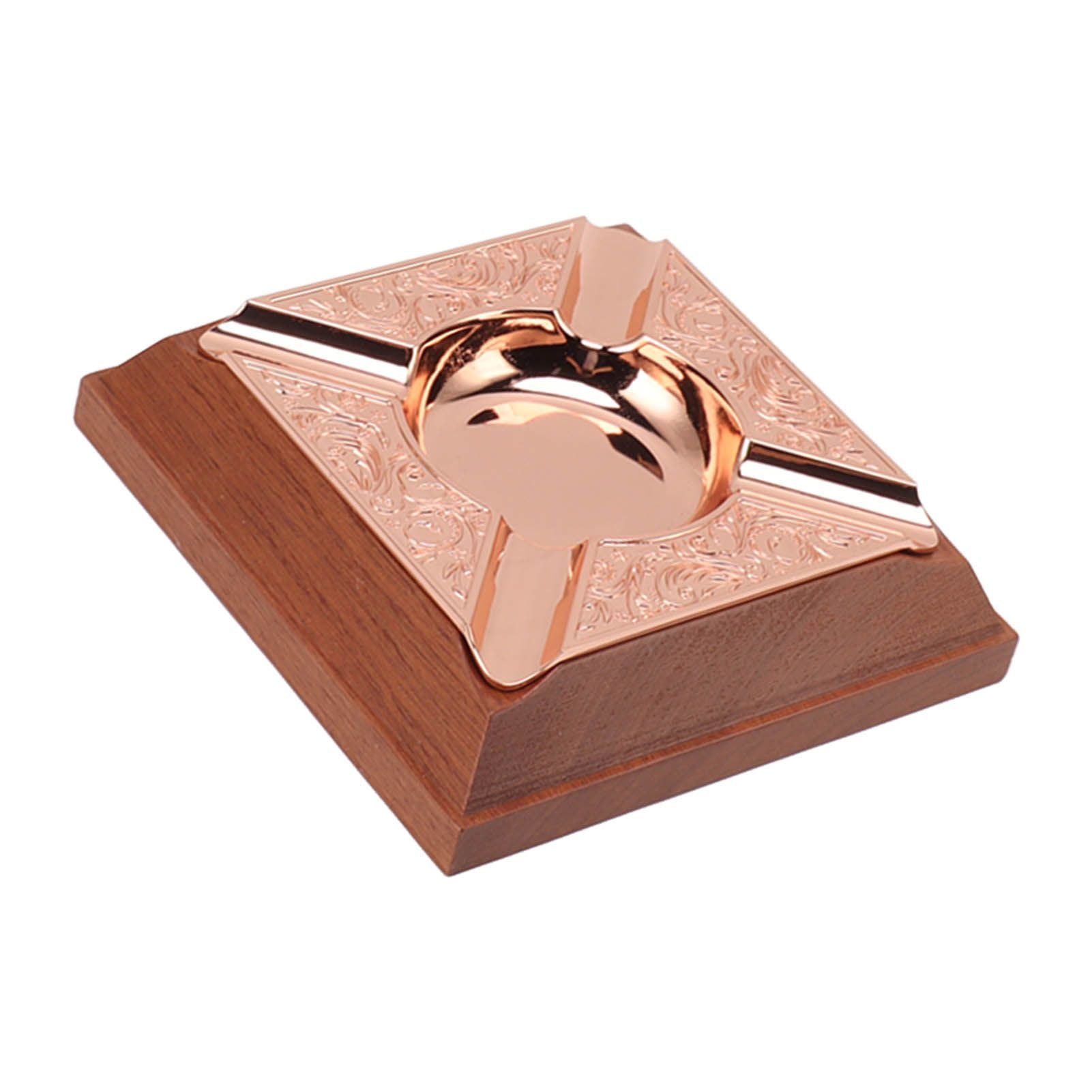 Engraved Print Cigar Ashtray Plated Vintage Practical Household Cigarette Ashtray for Home Copper Plating V1294-YM0521-3117230006111