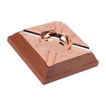 Engraved Print Cigar Ashtray Plated Vintage Practical Household Cigarette Ashtray for Home Copper Plating V1294-YM0521-3117230006111