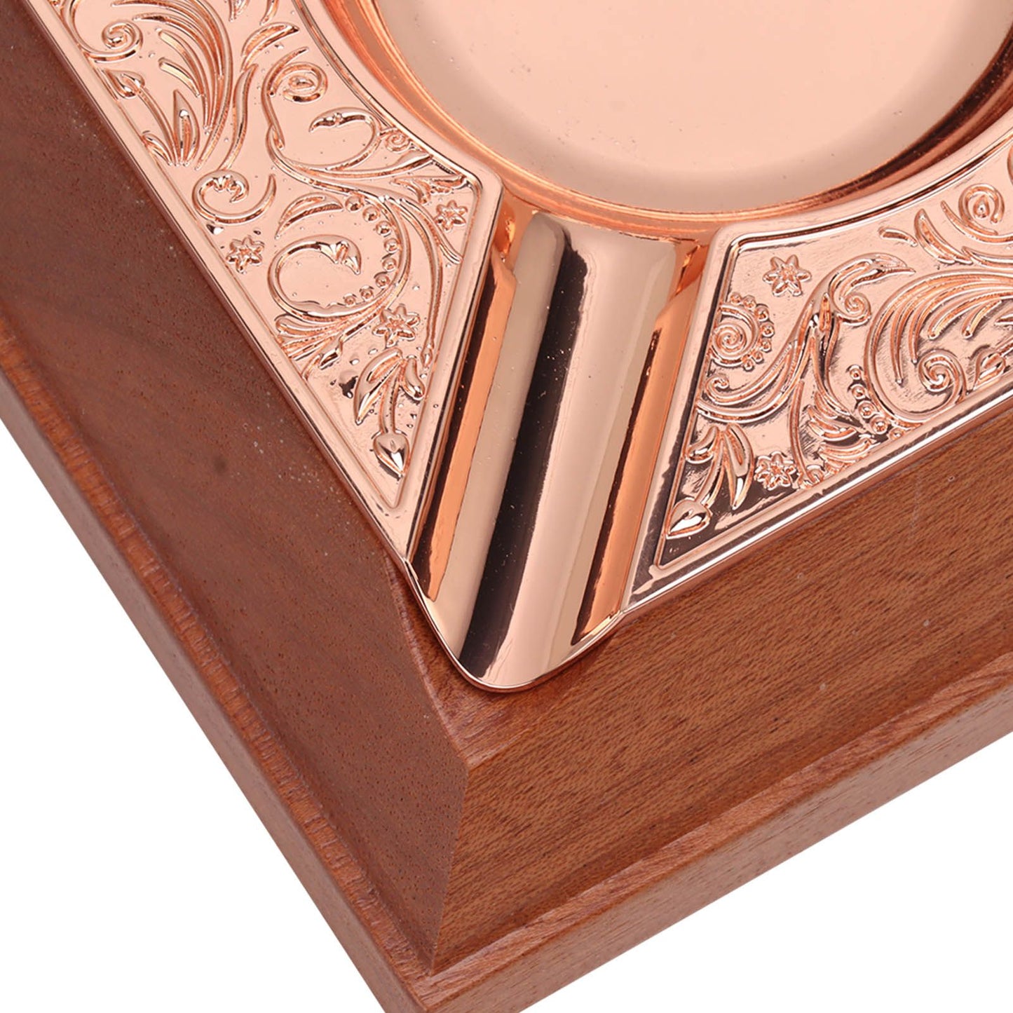 Engraved Print Cigar Ashtray Plated Vintage Practical Household Cigarette Ashtray for Home Copper Plating V1294-YM0521-3117230006111