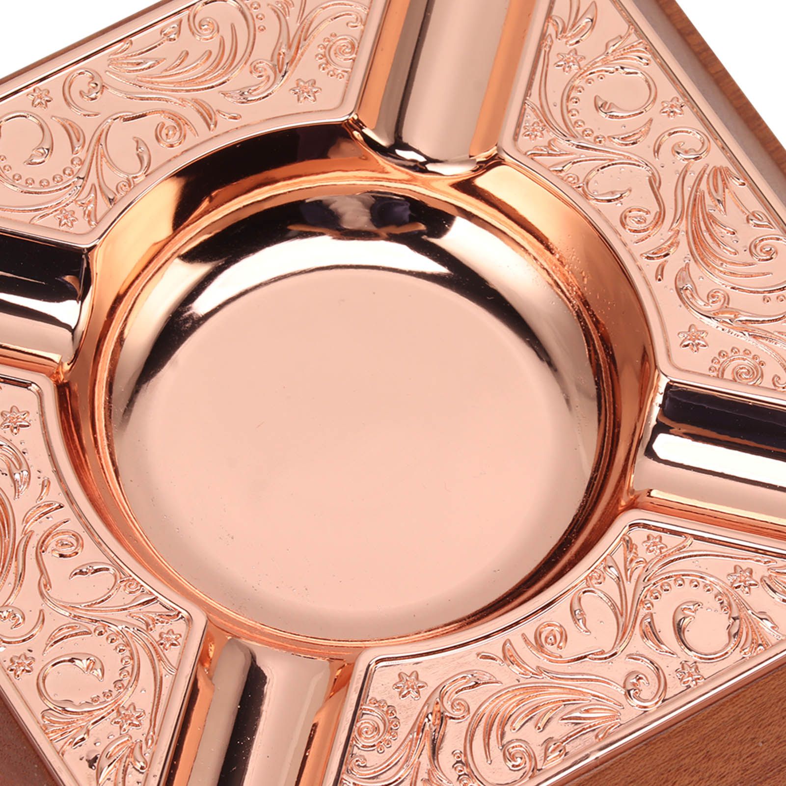 Engraved Print Cigar Ashtray Plated Vintage Practical Household Cigarette Ashtray for Home Copper Plating V1294-YM0521-3117230006111