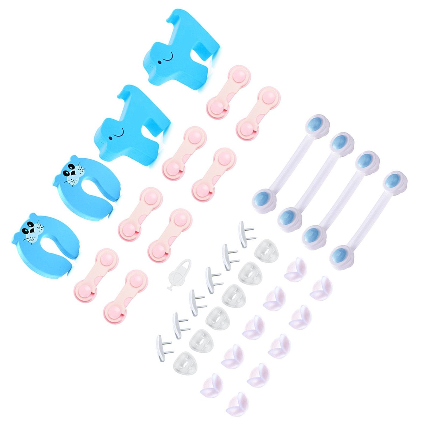 39pcs Child Proof Safety Locks Self Adhesive Baby Proofing Cabinet Locks Corner Protectors Outlets Covers for V1294-YM0521-3117230006411