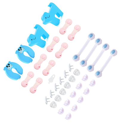 39pcs Child Proof Safety Locks Self Adhesive Baby Proofing Cabinet Locks Corner Protectors Outlets Covers for V1294-YM0521-3117230006411