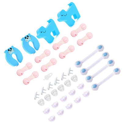 39pcs Child Proof Safety Locks Self Adhesive Baby Proofing Cabinet Locks Corner Protectors Outlets Covers for V1294-YM0521-3117230006411