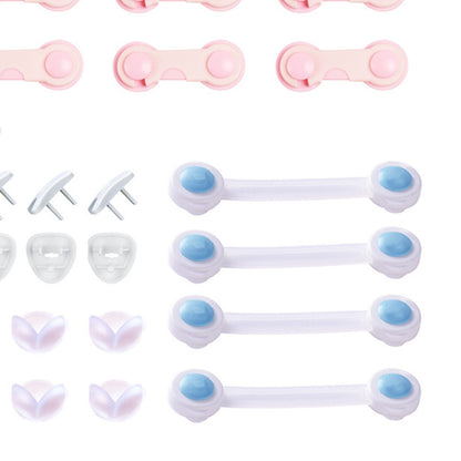 39pcs Child Proof Safety Locks Self Adhesive Baby Proofing Cabinet Locks Corner Protectors Outlets Covers for V1294-YM0521-3117230006411