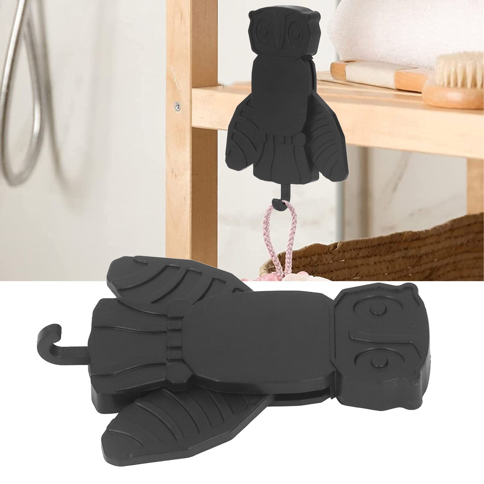 Funny Key Hanger Self Adhesive Special Shape Key Hanger Key Wall Hanger for Home Office Decoration Owl V1294-YM0521-3117230006712