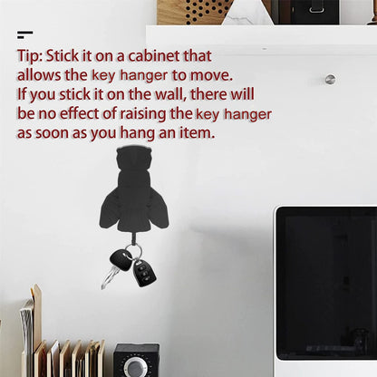 Funny Key Hanger Self Adhesive Special Shape Key Hanger Key Wall Hanger for Home Office Decoration Owl V1294-YM0521-3117230006712