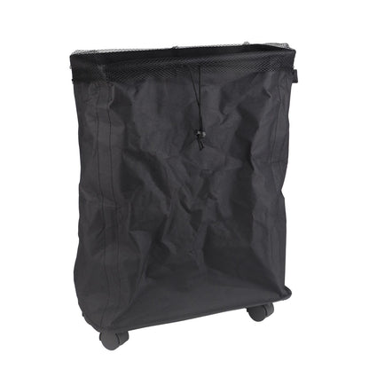 4 Roll Wheels Laundry Basket with Handles Oxford Cloth Storage Bin for Household Sundries Black V1294-YM0521-3117230008012