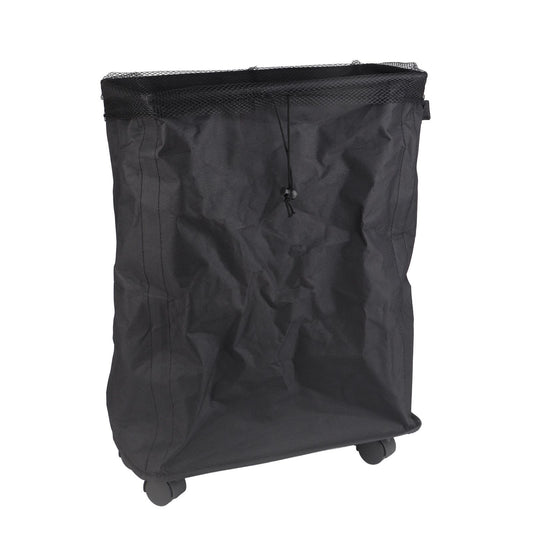 4 Roll Wheels Laundry Basket with Handles Oxford Cloth Storage Bin for Household Sundries Black V1294-YM0521-3117230008012
