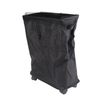 4 Roll Wheels Laundry Basket with Handles Oxford Cloth Storage Bin for Household Sundries Black V1294-YM0521-3117230008012
