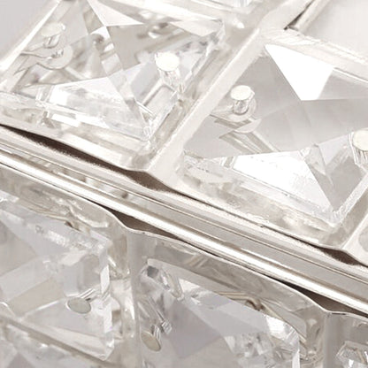 Facial Tissue Holder Light Luxury Crystal Metal Silver Tissue Dispenser Box for Living Room V1294-YM0521-3117230008311