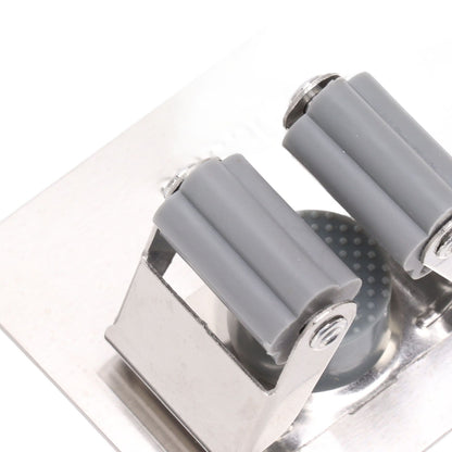4Pcs Silver Mop Broom Holder with Hook Wall Mounted 304 Stainless Steel Mop Clip Holder V1294-YM0521-3117230009711