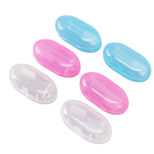6PCS Infant Finger Toothbrush Safe and Gentle Silicone Baby Toothbrush Set for Early Oral Hygiene Training V1294-YM0521-3117230010811