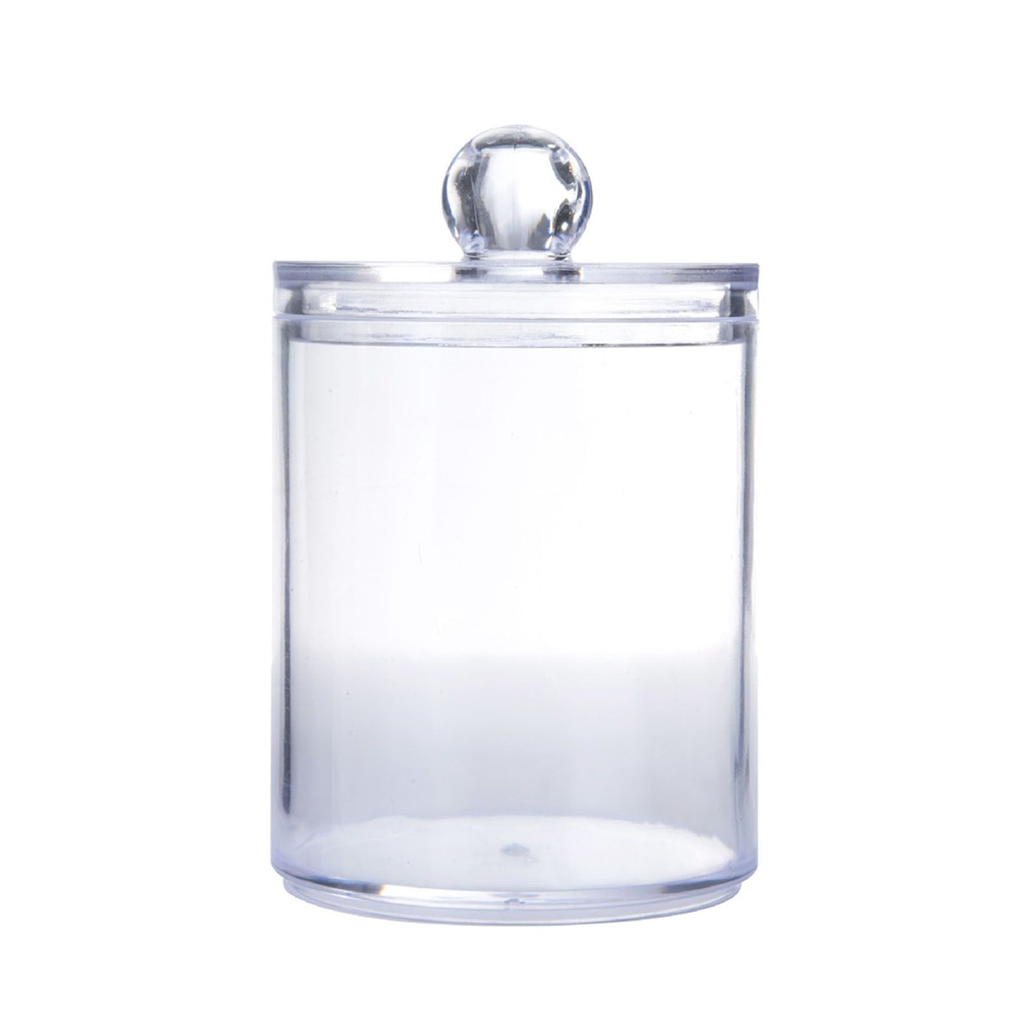 4Pcs Storage Jar Clear Round PS Plastic Bathroom Canister Set for Qtips Cotton Swabs Balls Cosmetic Pads V1294-YM0521-3117230012311