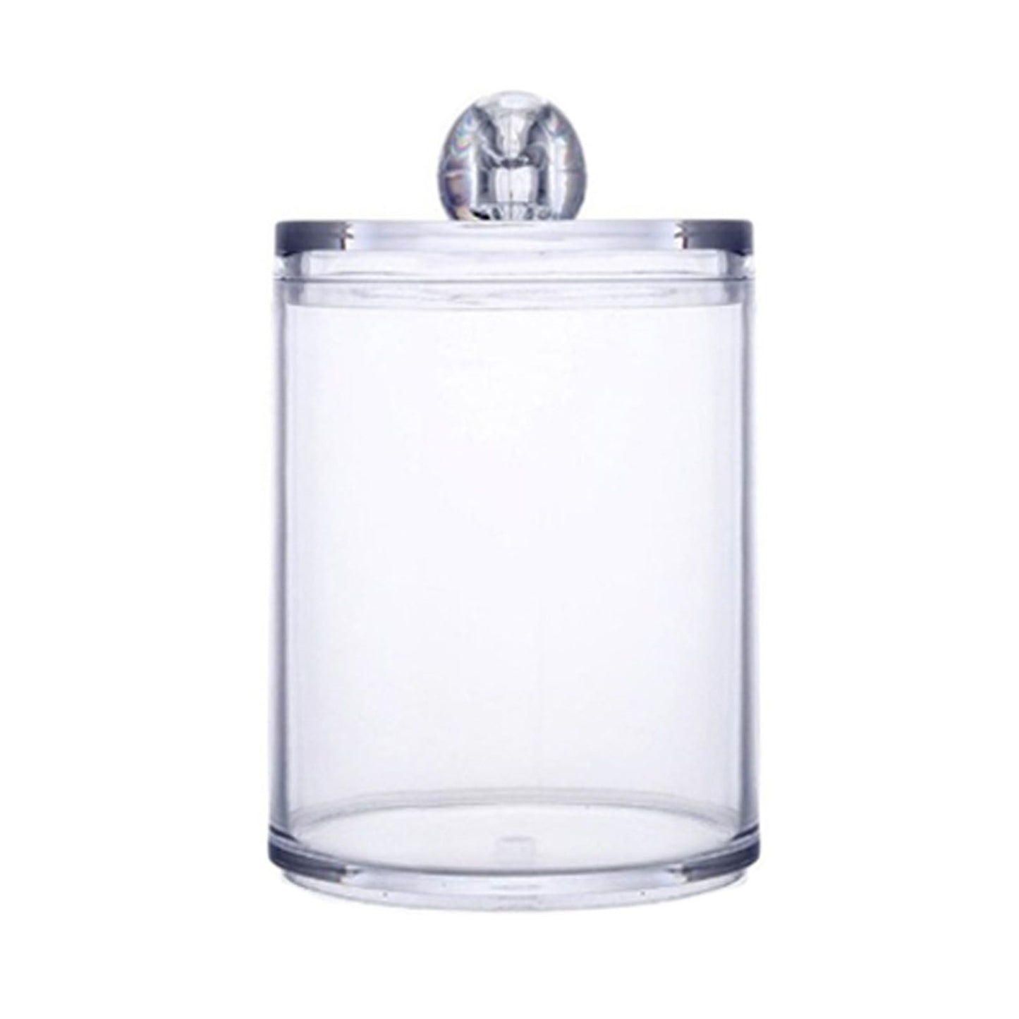 4Pcs Storage Jar Clear Round PS Plastic Bathroom Canister Set for Qtips Cotton Swabs Balls Cosmetic Pads V1294-YM0521-3117230012311