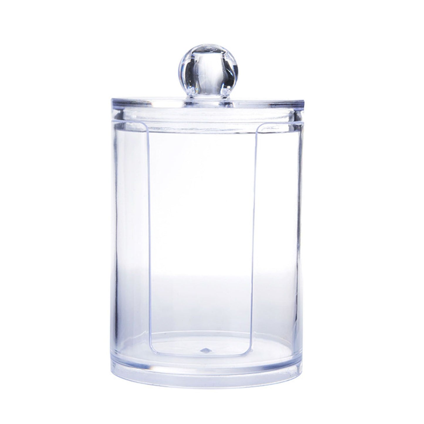 4Pcs Storage Jar Clear Round PS Plastic Bathroom Canister Set for Qtips Cotton Swabs Balls Cosmetic Pads V1294-YM0521-3117230012311