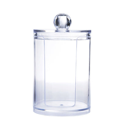 4Pcs Storage Jar Clear Round PS Plastic Bathroom Canister Set for Qtips Cotton Swabs Balls Cosmetic Pads V1294-YM0521-3117230012311