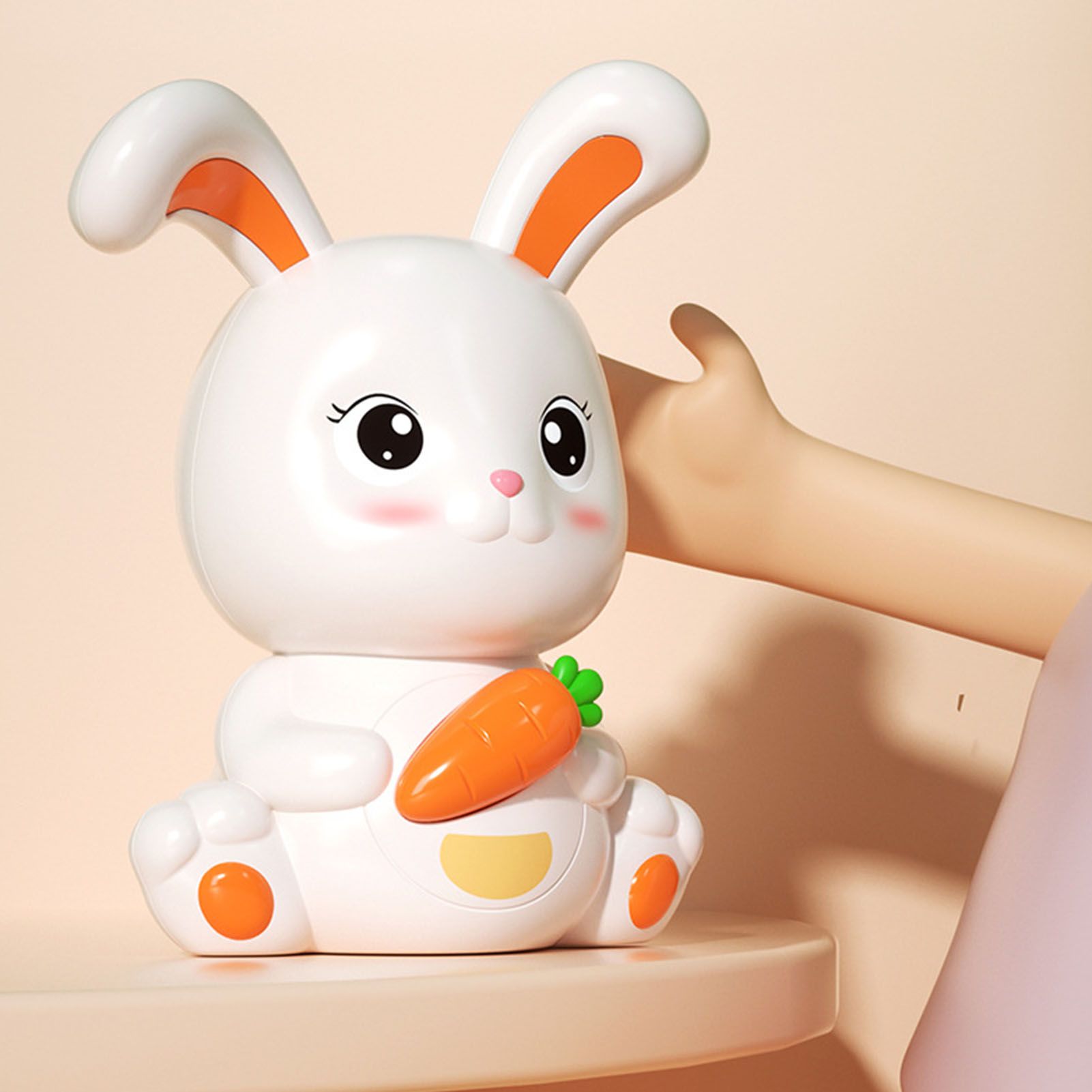 Piggy Bank Plastic Cute Rabbit Shape Fall Prevention Large Capacity Bunny Money Box for Children Gift V1294-YM0521-3117230016811