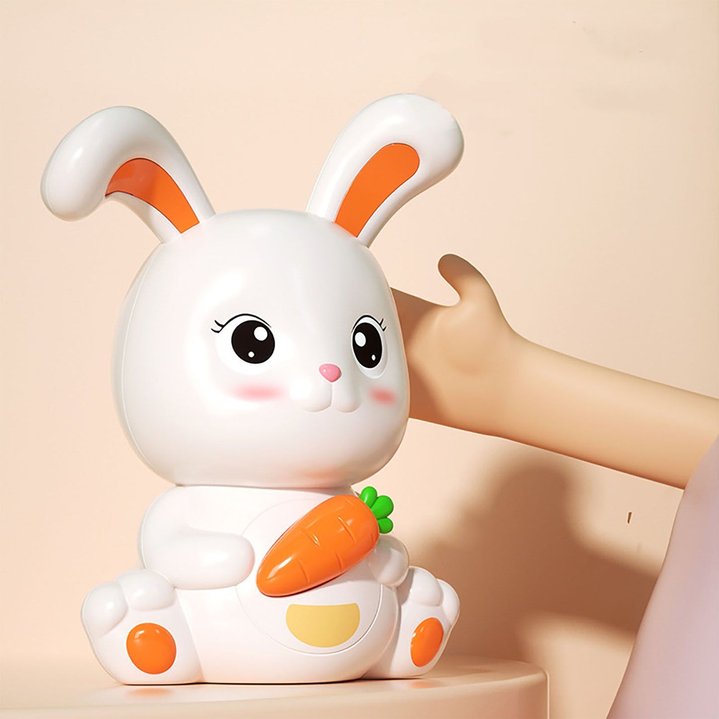 Piggy Bank Plastic Cute Rabbit Shape Fall Prevention Large Capacity Bunny Money Box for Children Gift V1294-YM0521-3117230016811