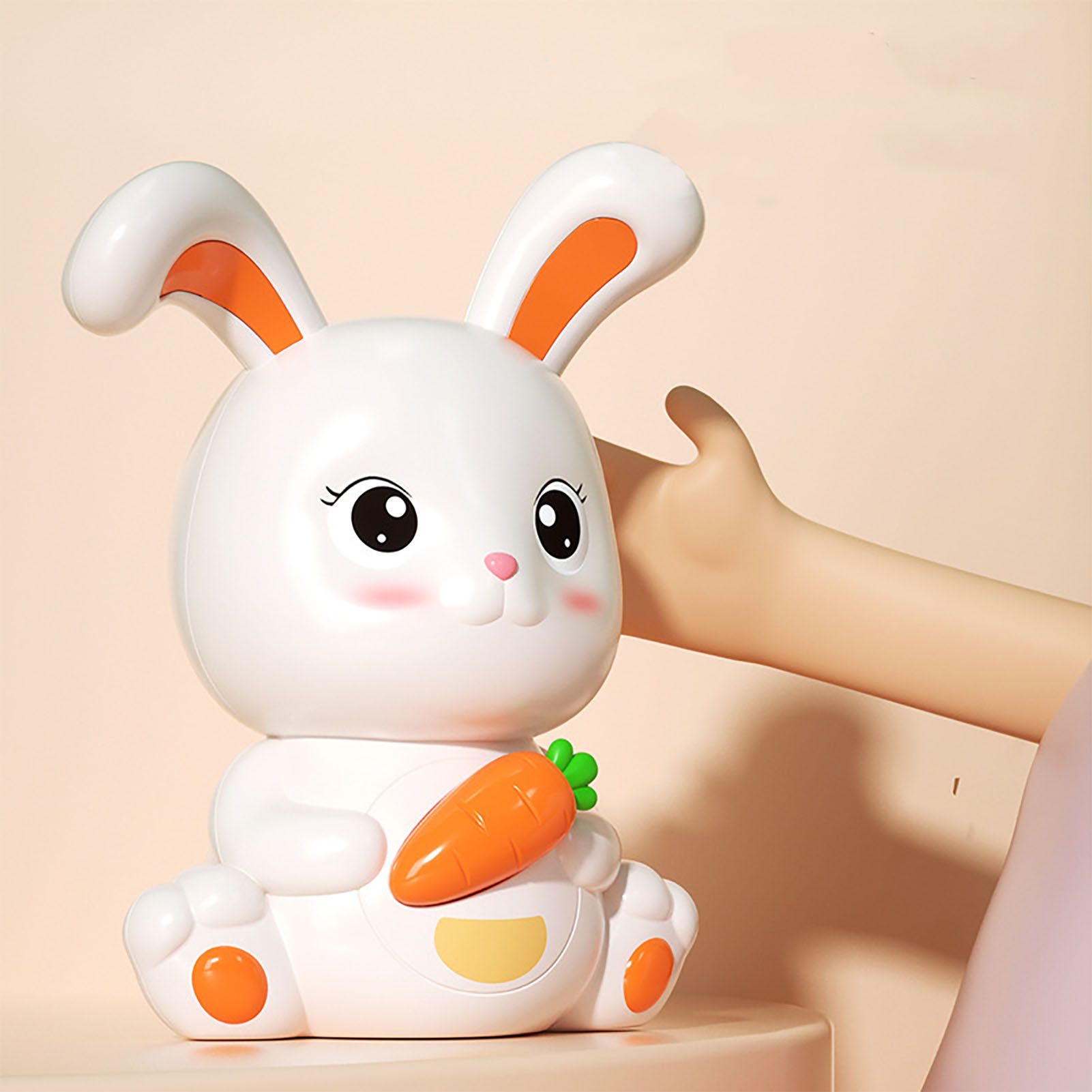 Piggy Bank Plastic Cute Rabbit Shape Fall Prevention Large Capacity Bunny Money Box for Children Gift V1294-YM0521-3117230016811