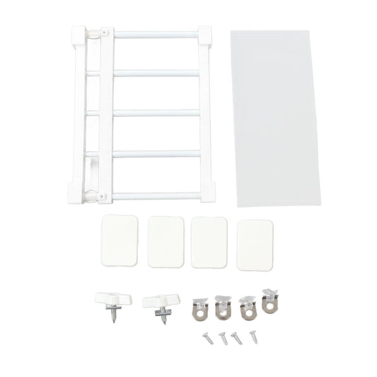 Tension Rod Shelf 14.2 Inch Width Nail Free Expandable Storage Rack for Cabinet Wardrobe 38 to 55cm /15 to V1294-YM0521-3117230019812
