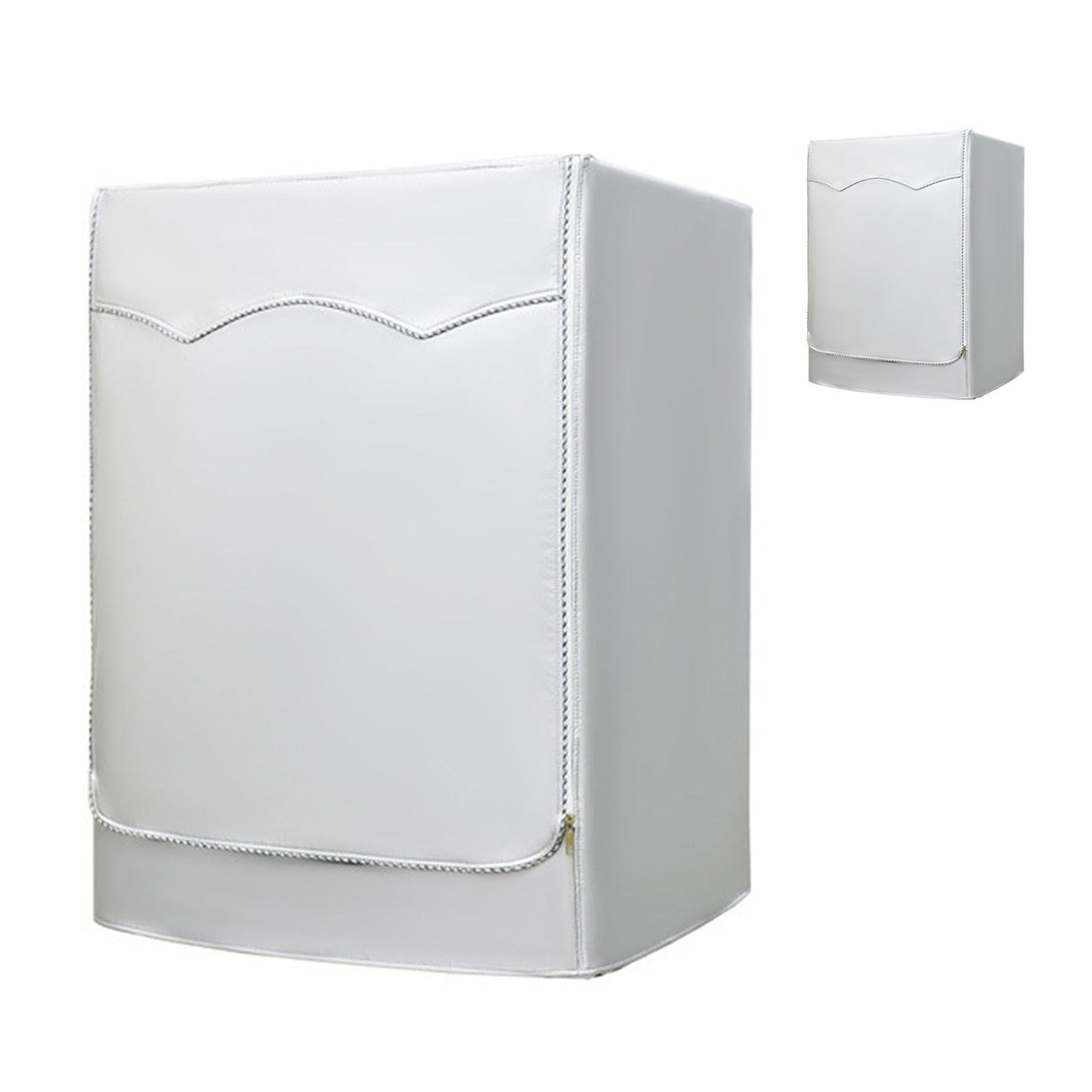 Washing Machine Cover Waterproof Dustproof Sunscreen for Fully Automatic Washer Silvering Oxford Cloth Piping V1294-YM0521-3117230020611