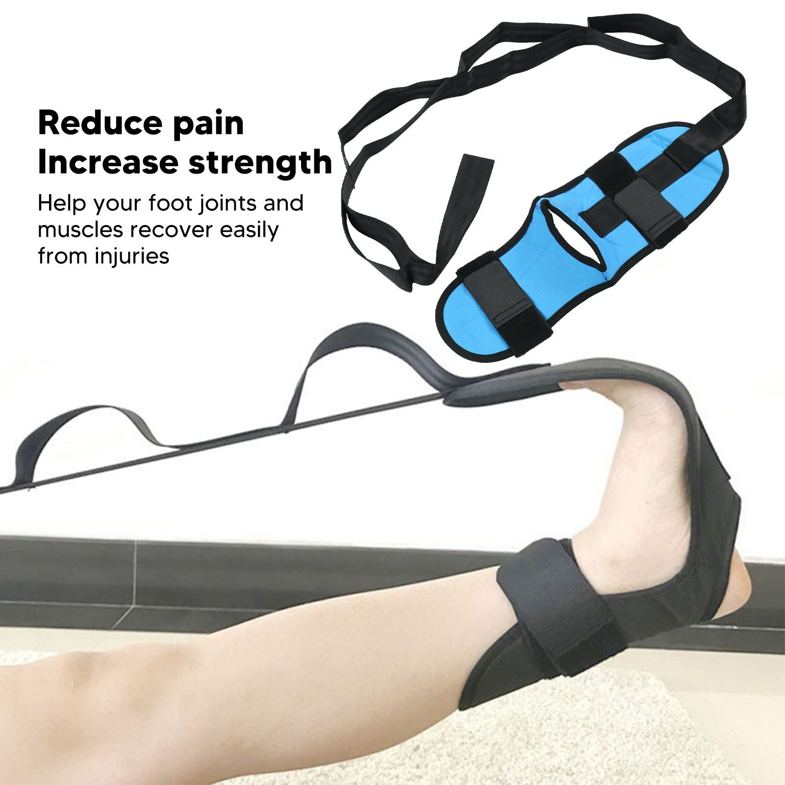 Leg Stretching Strap Muscle Relaxing High Elasticity Improve Flexibility Rehabilitation Foot Stretch Strap V1294-YM0521-3117230022512