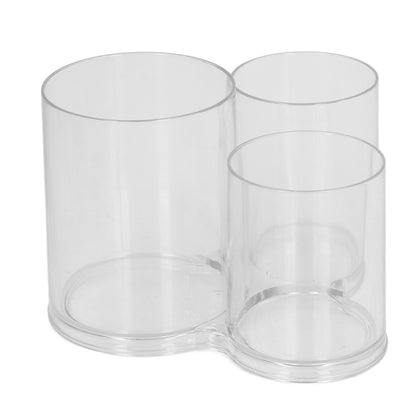 Clear Round Plastic Makeup Container Transparent Cylinder Makeup Brush Holder Organizer V1294-YM0521-3117230023211
