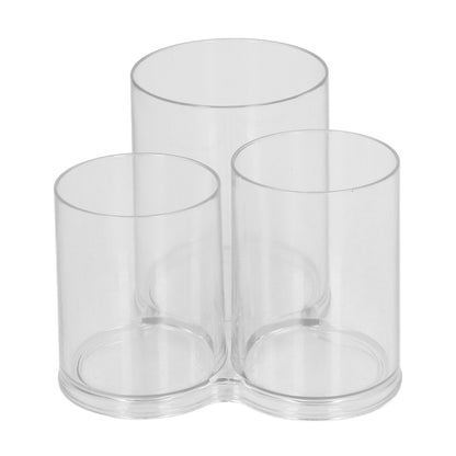 Clear Round Plastic Makeup Container Transparent Cylinder Makeup Brush Holder Organizer V1294-YM0521-3117230023211