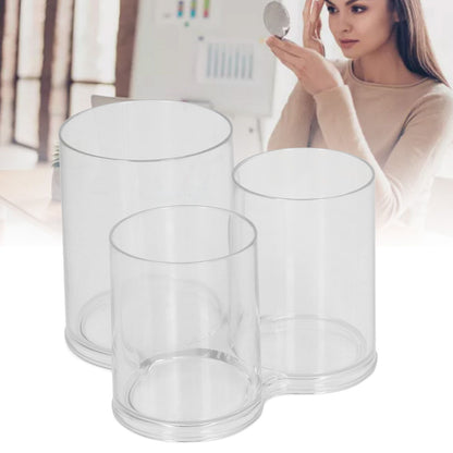 Clear Round Plastic Makeup Container Transparent Cylinder Makeup Brush Holder Organizer V1294-YM0521-3117230023211