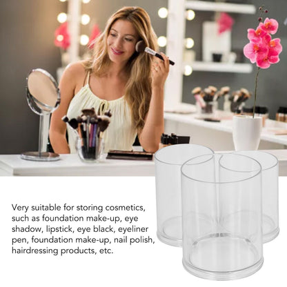 Clear Round Plastic Makeup Container Transparent Cylinder Makeup Brush Holder Organizer V1294-YM0521-3117230023211