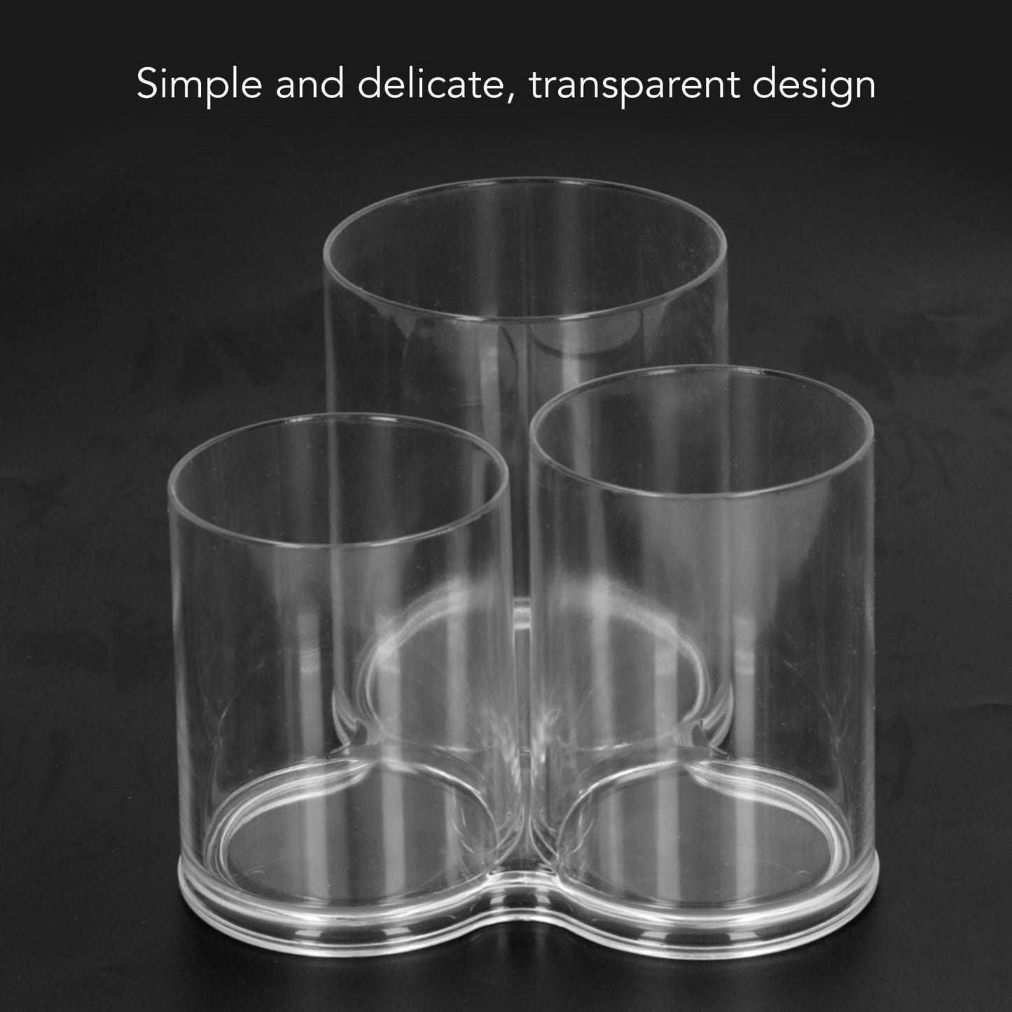 Clear Round Plastic Makeup Container Transparent Cylinder Makeup Brush Holder Organizer V1294-YM0521-3117230023211