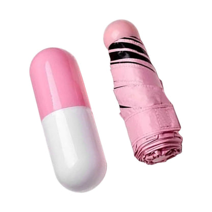 Pocket Umbrella Mini Compact Foldable Umbrella Pink for Sunny and Rainny Days 6 Umbrella Ribs V1294-YM0521-3117230024011