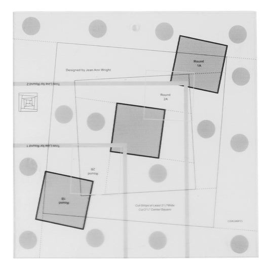 Log Cabin Quilt Ruler Transparent Acrylic Quilting Ruler Log Cabin Trim Tool V1294-YM0521-3117230027312