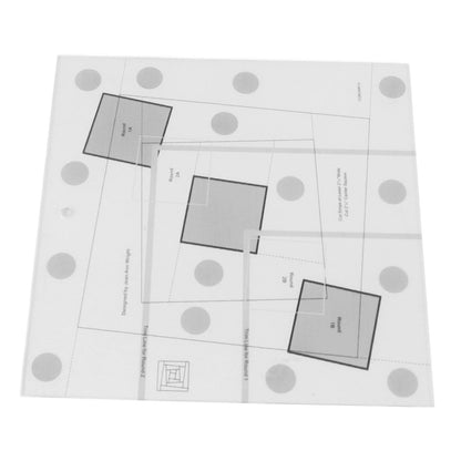 Log Cabin Quilt Ruler Transparent Acrylic Quilting Ruler Log Cabin Trim Tool V1294-YM0521-3117230027312