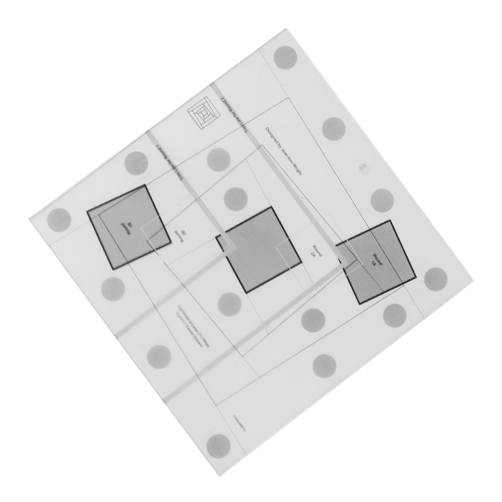 Log Cabin Quilt Ruler Transparent Acrylic Quilting Ruler Log Cabin Trim Tool V1294-YM0521-3117230027312