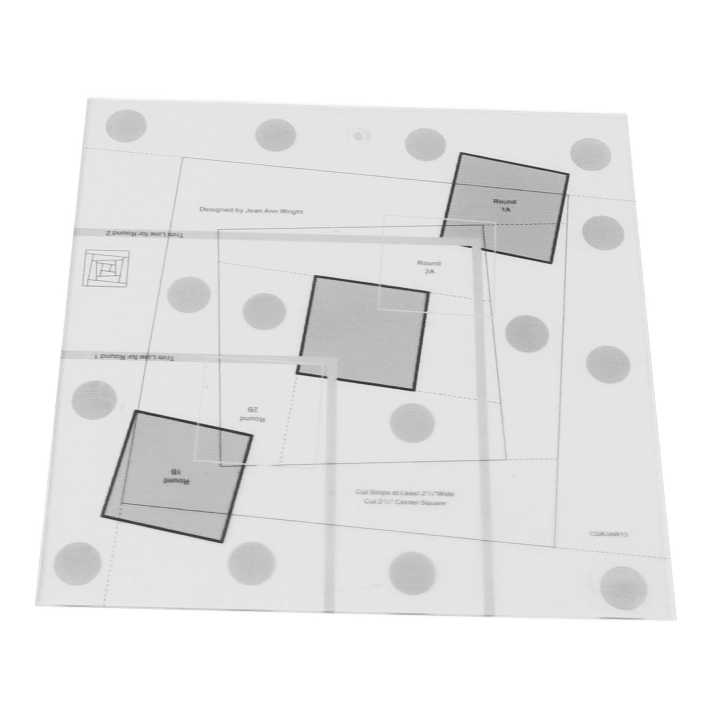 Log Cabin Quilt Ruler Transparent Acrylic Quilting Ruler Log Cabin Trim Tool V1294-YM0521-3117230027312