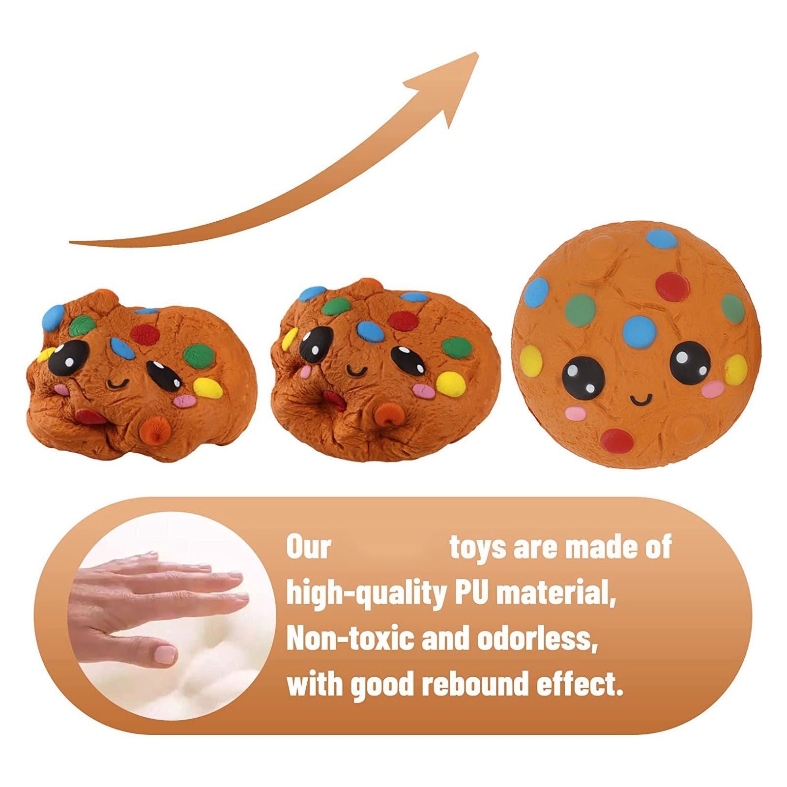 2 Pcs Bread Decompression Toy Interest Slow Rebound Decompression Toy Release Emotion Bread Stress Relieve V1294-YM0521-3117230030011