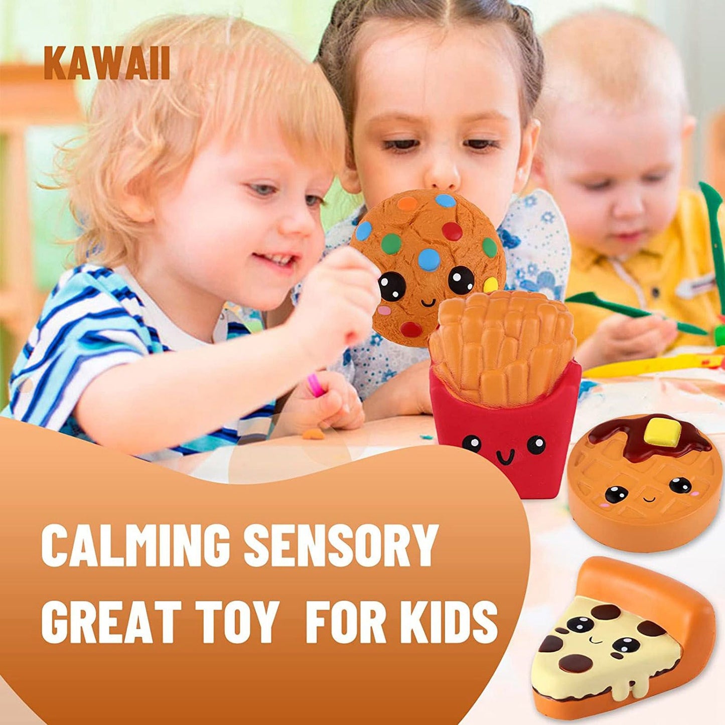 2 Pcs Bread Decompression Toy Interest Slow Rebound Decompression Toy Release Emotion Bread Stress Relieve V1294-YM0521-3117230030011