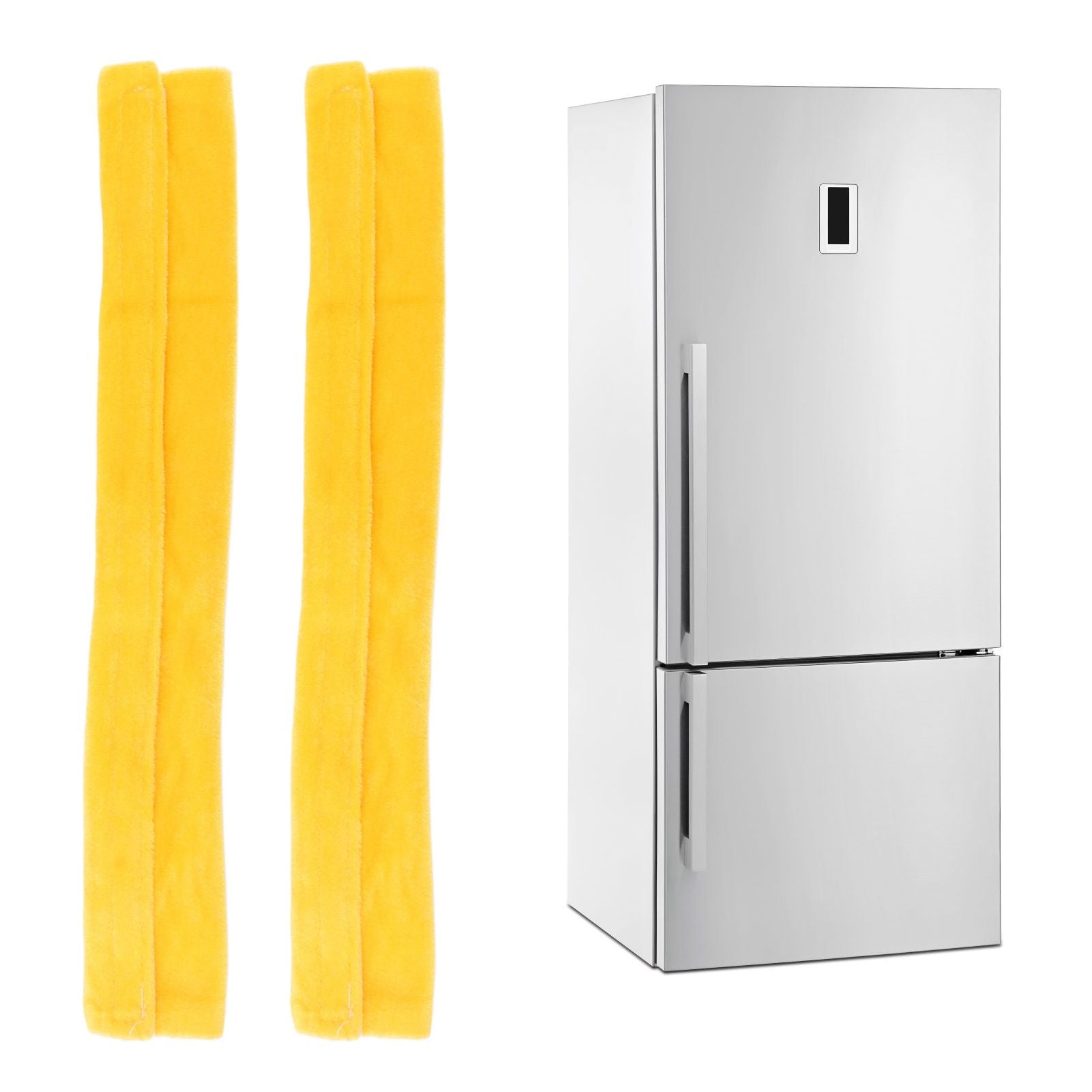2pcs Refrigerator Door Handle Covers Soft Dustproof Refrigerator Handle Gloves for Kitchen Dining Yellow V1294-YM0521-3117230030911