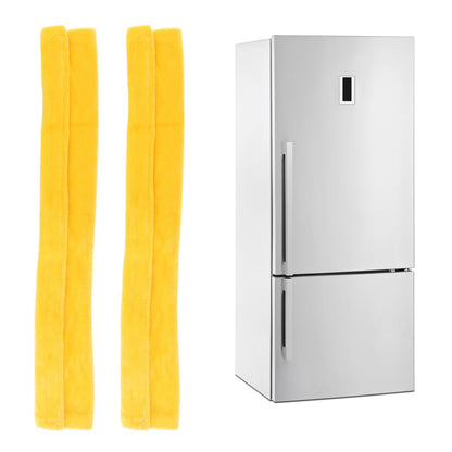 2pcs Refrigerator Door Handle Covers Soft Dustproof Refrigerator Handle Gloves for Kitchen Dining Yellow V1294-YM0521-3117230030911