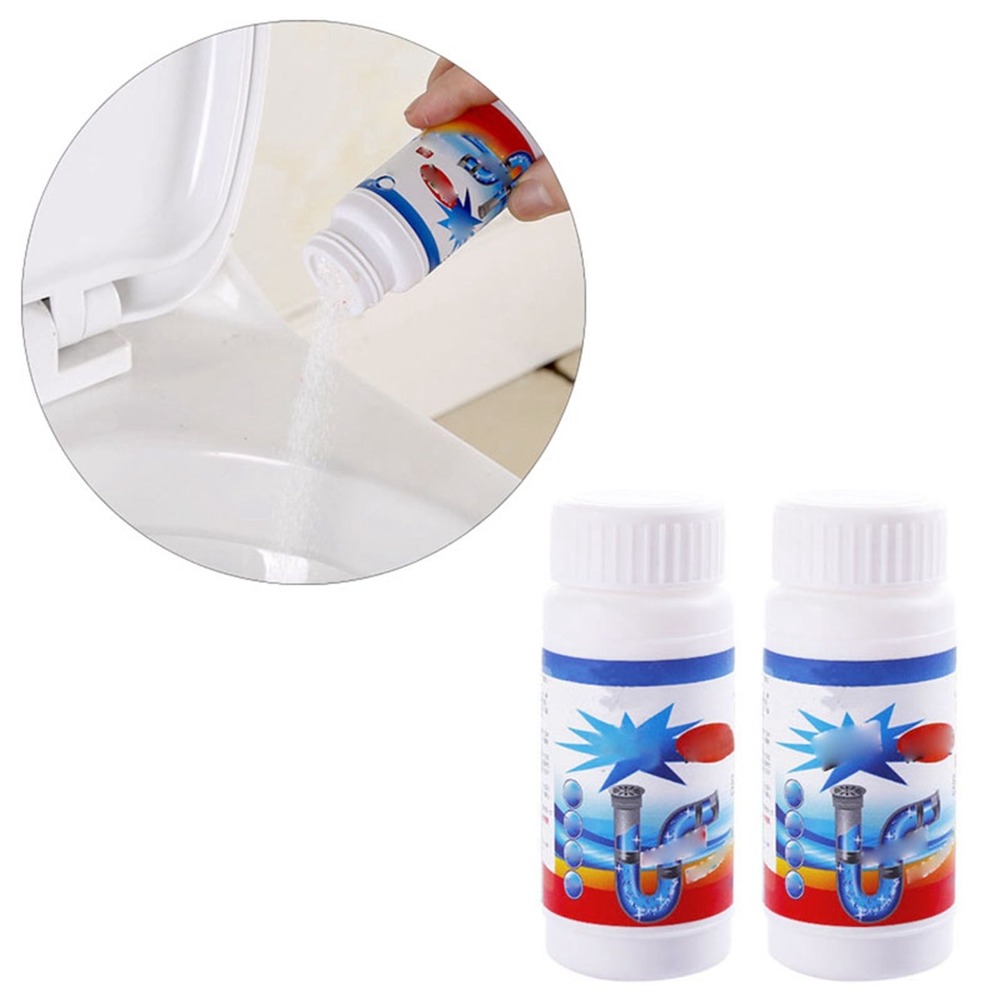 5Pcs Drain Clog Remover Powerful Pipe Cleaning Powder for Kitchen Sink Drain Toilet Pipeline Cleaning Tool V1294-YM0521-3117230034611