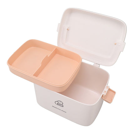 Large Medicine Storage Box Organizer Container Family Emergency Medicine Case with Removable Tray Type B V1294-YM0521-3117230036612