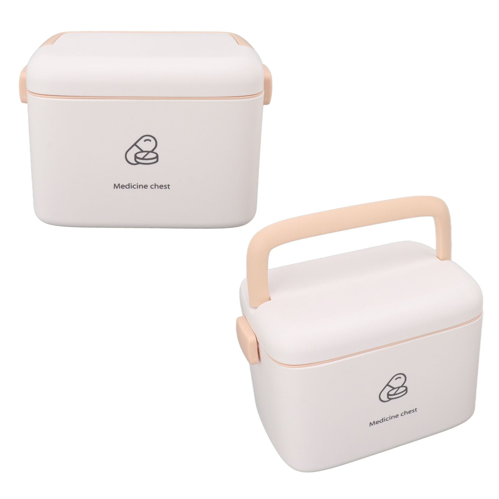 Large Medicine Storage Box Organizer Container Family Emergency Medicine Case with Removable Tray Type B V1294-YM0521-3117230036612